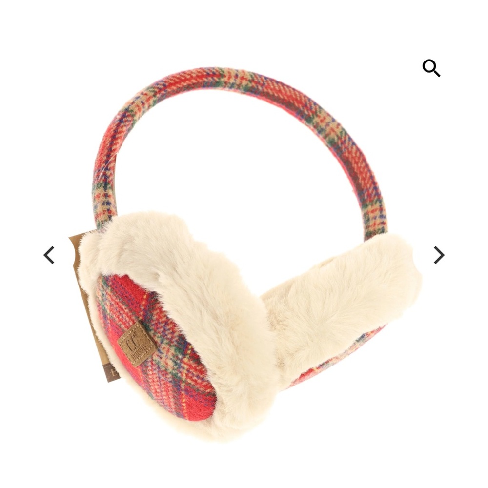 Plaid Pattern C.C Earmuff‎ / Box 30-3
